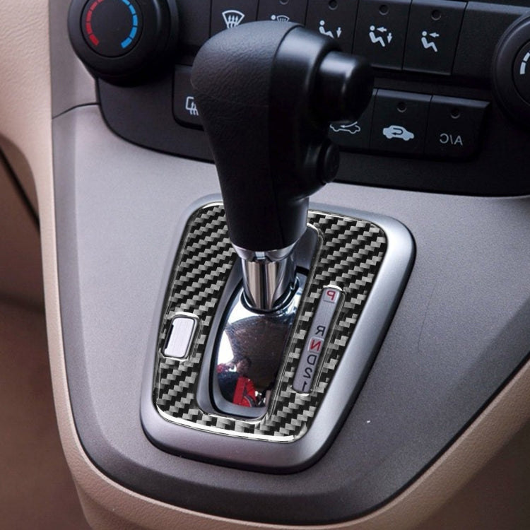 Carbon Fiber Car Gear Indicator Frame Decorative Sticker for Honda CRV 2007-2011,Right Drive