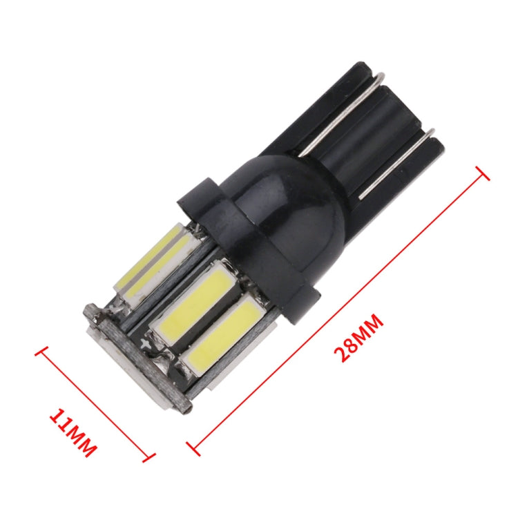 10pcs T10 DC12V / 0.96W / 0.08A Car Clearance Light 10LEDs SMD-7020 Lamp Beads