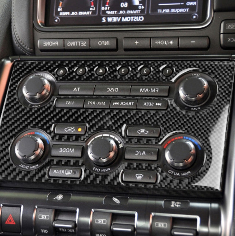 Car Carbon Fiber Instrument Control Panel Decorative Sticker for Nissan GTR R35 2008-2016, Right Drive