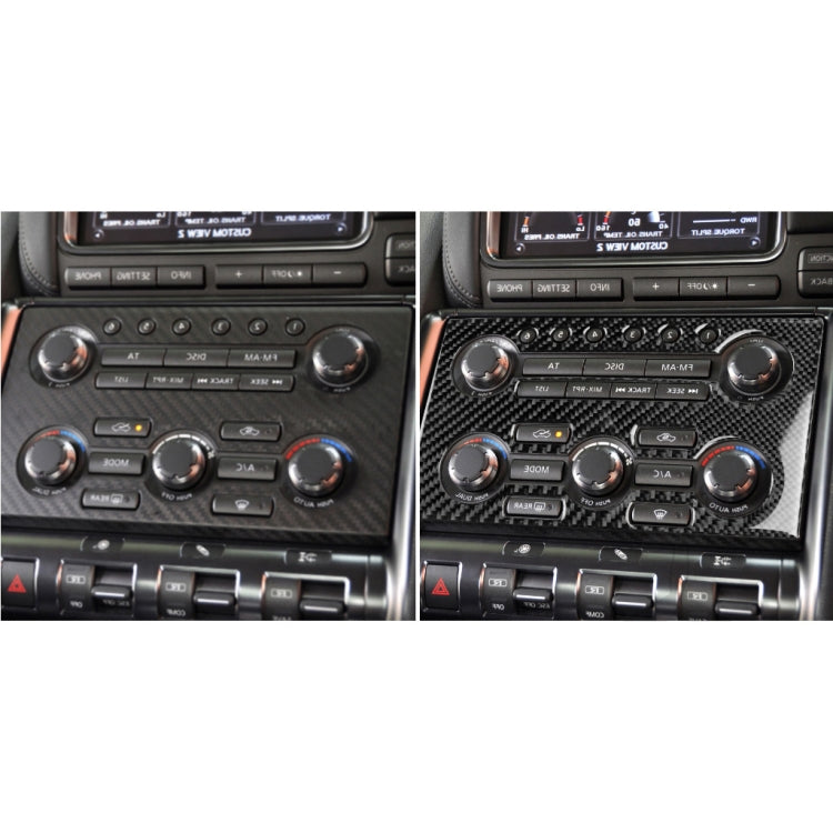 Car Carbon Fiber Instrument Control Panel Decorative Sticker for Nissan GTR R35 2008-2016, Right Drive