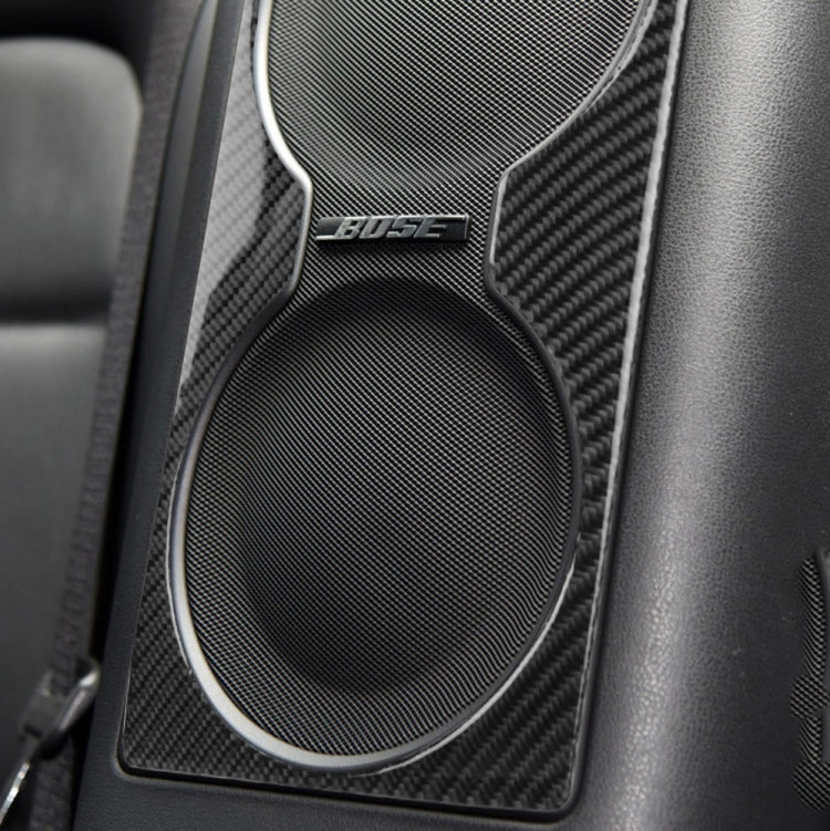 Car Carbon Fiber Rear Seat Speaker Decorative Sticker for Nissan GTR R35 2008-2016, Left and Right Drive Universal