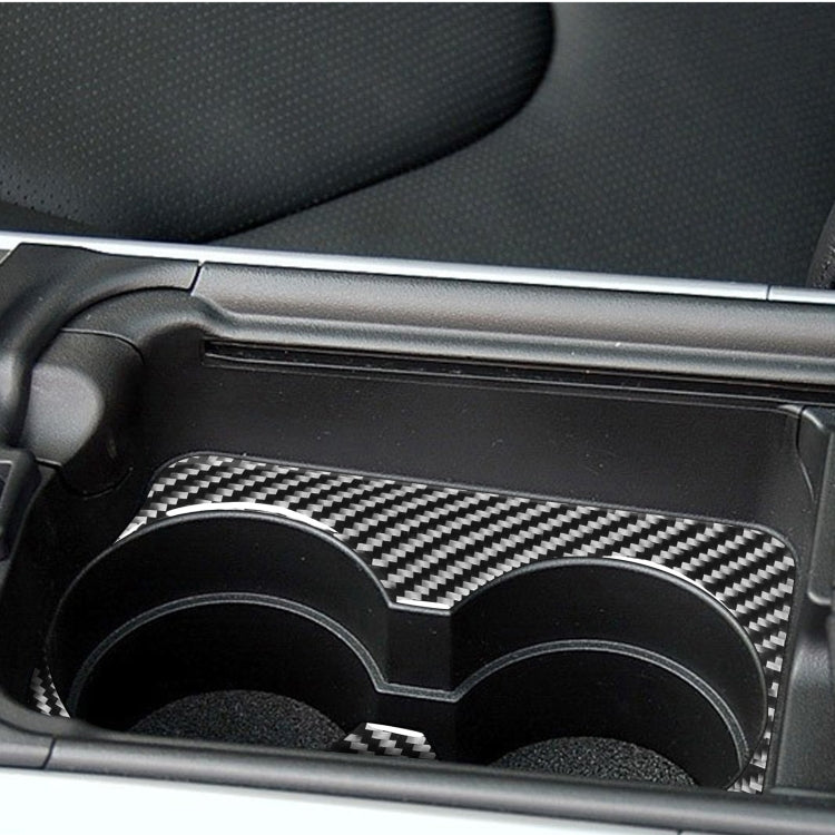 Car Carbon Fiber Handrail Cup Holder Decorative Sticker for Mazda RX8 2004-2008, Left Drive