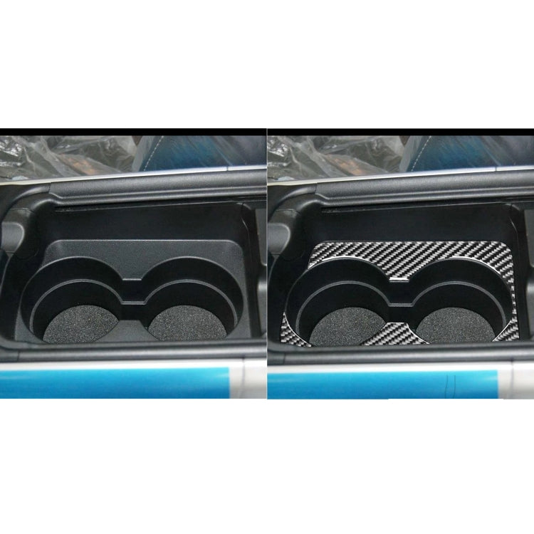 Car Carbon Fiber Handrail Cup Holder Decorative Sticker for Mazda RX8 2004-2008, Left Drive