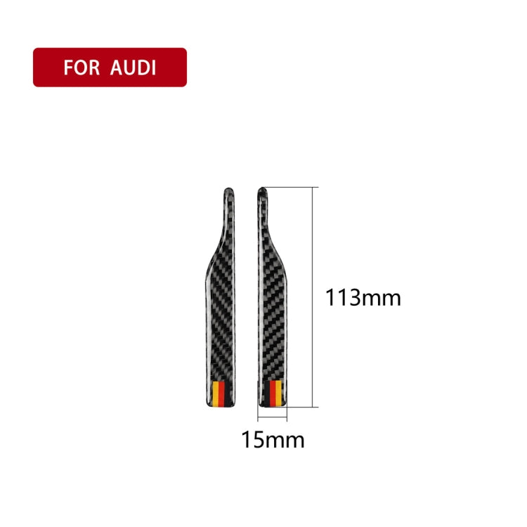 Car Carbon Fiber German Flag Pattern Rearview Mirror Anti-collision Sticker for Audi TT, Left and Right Drive Universal, B Style