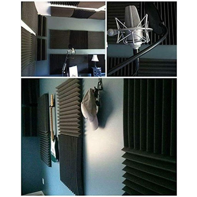30x30x2.5cm Triangular Groove Style Recording Studio Drum Video Room Sound Insulation Board Silencer Cotton