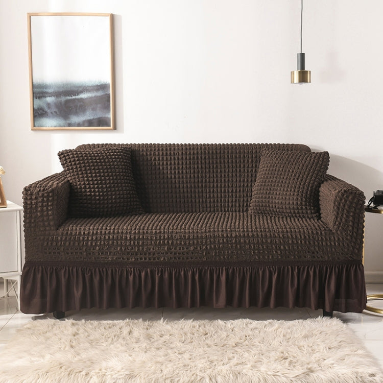 Living Room Stretch Full Coverage Skirt Style Sofa Cover, Size: Double M 145-185cm