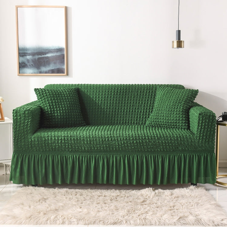 Living Room Stretch Full Coverage Skirt Style Sofa Cover, Size: Double M 145-185cm