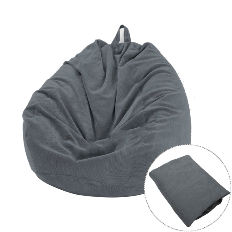 Corduroy Lazy Bean Bag Chair Sofa Cover