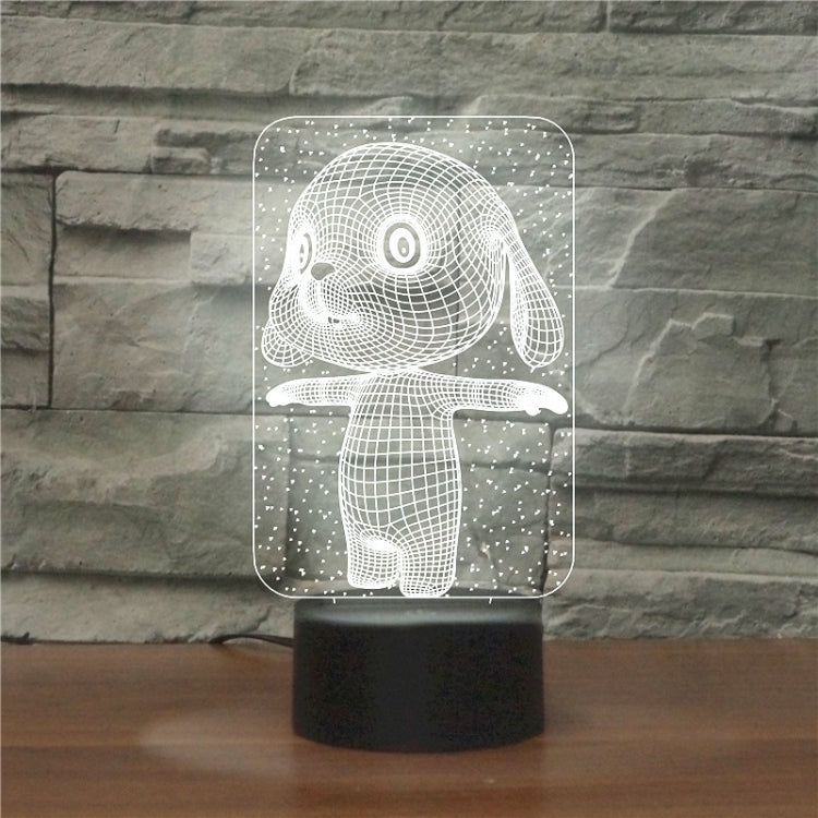 Black Base Creative 3D LED Decorative Night Light, USB with Touch Button Version