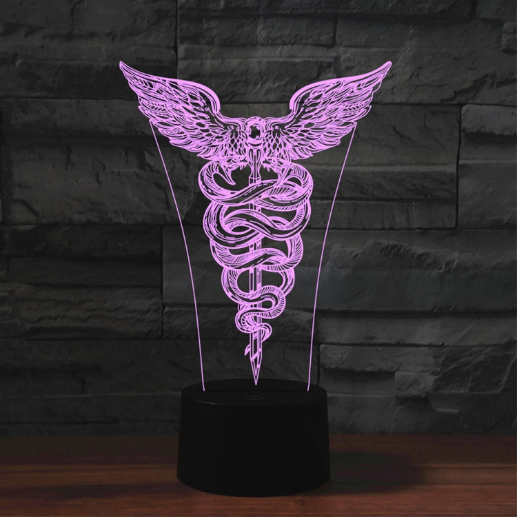 Black Base Creative 3D LED Decorative Night Light, USB with Touch Button Version