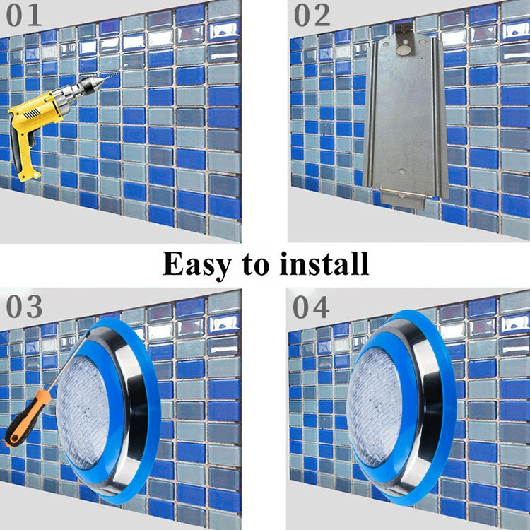 LED Stainless Steel Wall-mounted Pool Light Landscape Underwater Light