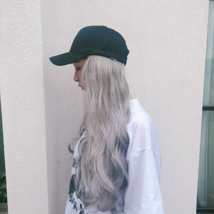 Hat Big Curve Wig One-piece Long Curly Chemical Fiber Headgear for Women