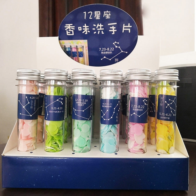10pcs Disposable Portable Travel Tube Shape Boxed Confetti Soap Mini Soap Plate, Emoji Series, Animal Series, Succulent Series, Fruit Series, Words Series, Constellation Series, Cherry Blossom Series, Pig Baby Series