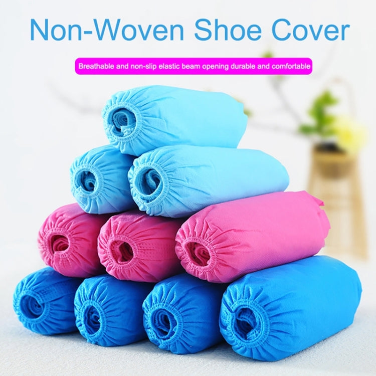 100 PCS 400g Disposable Shoe Covers Indoor Cleaning Floor Thicken Non-Woven Fabric Overshoes, Fabric Overshoes