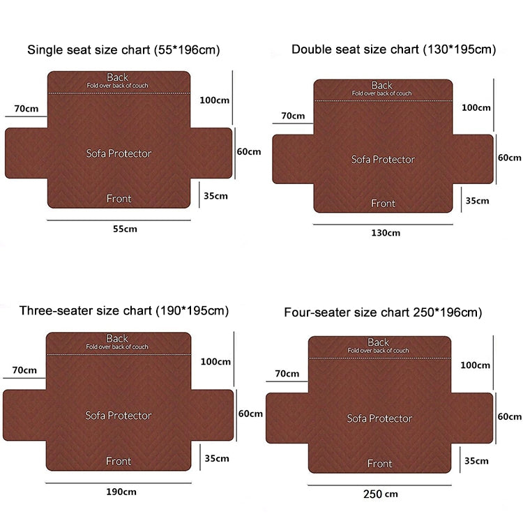 Double-sided Waterproof Pet Cushion Diamond Pattern Sofa Cover