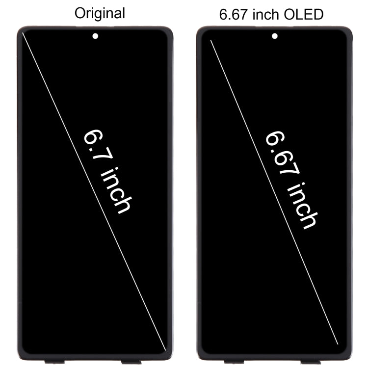 6.67 inch OLED LCD Screen With Digitizer Full Assembly