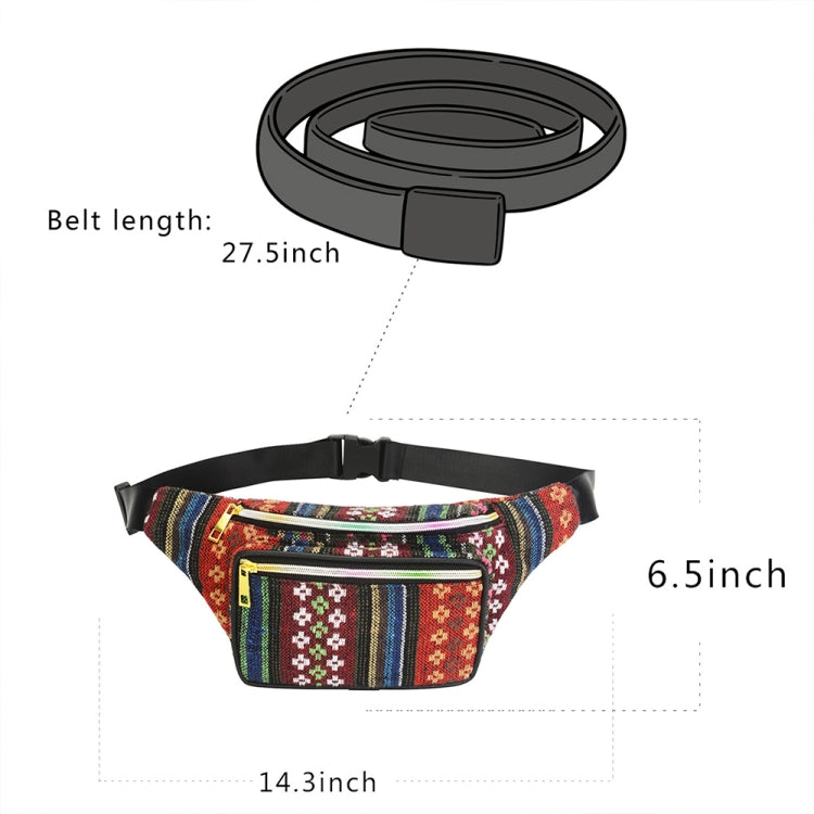 Outdoor Sports Bohemian Ethnic Style Fashion Waist Bag