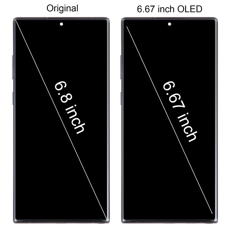 6.67 inch OLED LCD Screen Digitizer Full Assembly with Frame