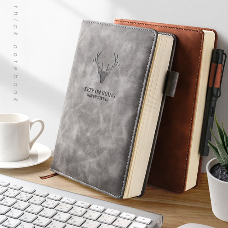 A5 Business Leather Notebook Conference Office Notepad Student Notebook