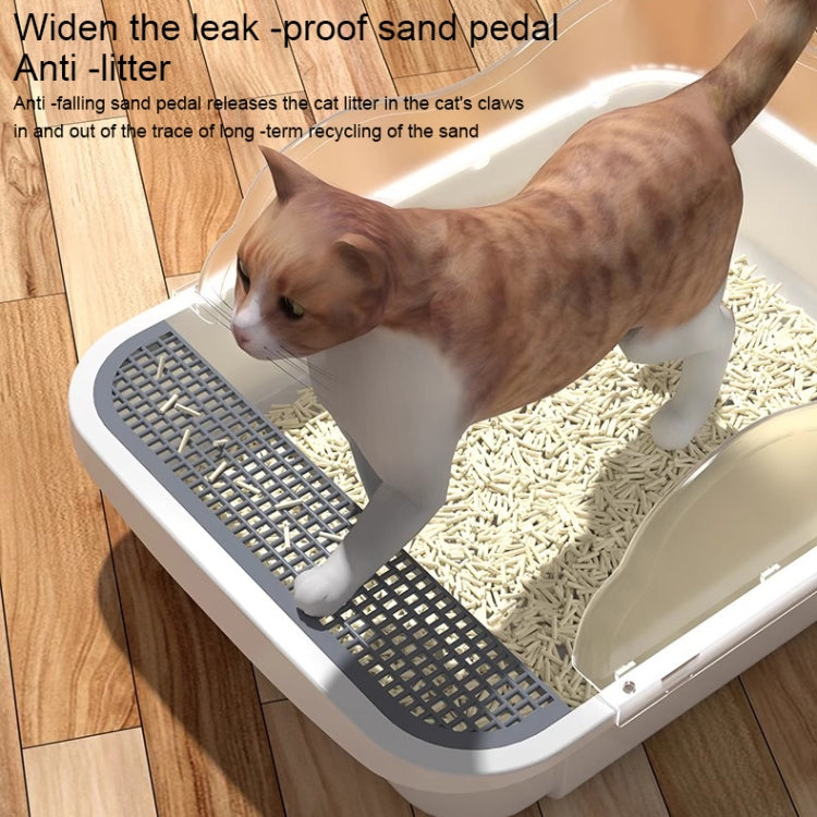 Semi-closed Cat-ear Baffle Cat Litter Basin Deodorization Cat Toilet