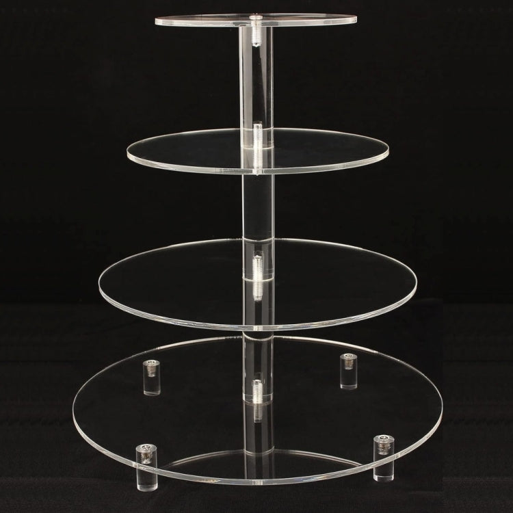 YX064 4 Tier Acrylic Circular Cupcake Stand