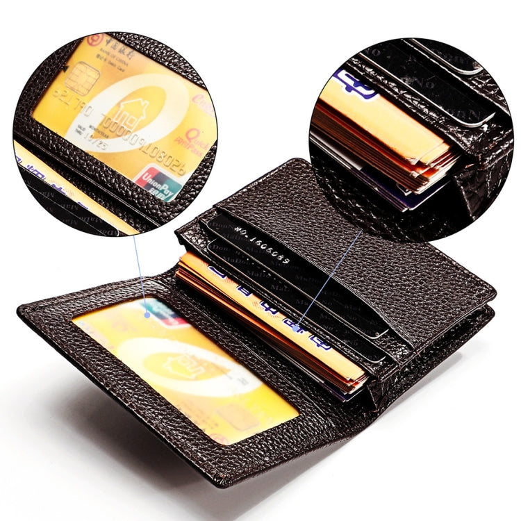 KB156 Antimagnetic RFID Men Leather Card Bag Card Holder
