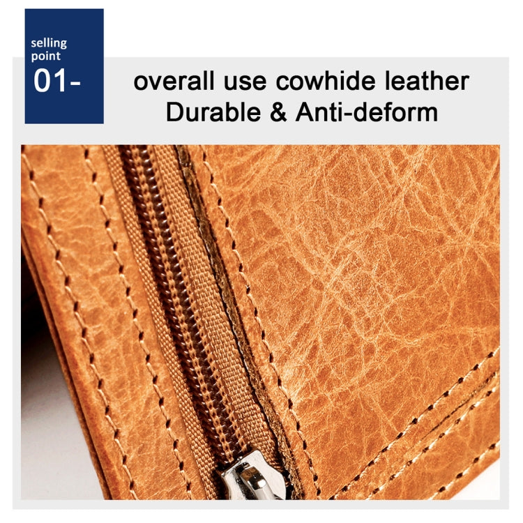 9603 Antimagnetic RFID Crazy Horse Texture Leather Wallet with Card Slots