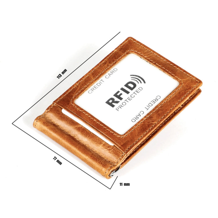 9603 Antimagnetic RFID Crazy Horse Texture Leather Wallet with Card Slots