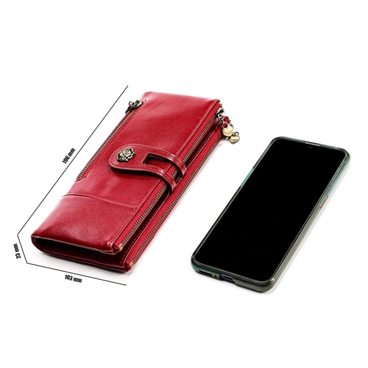 3513 Antimagnetic RFID Multi-function Retro Leather Lady Wallet Large-capacity Purse with Card Holder