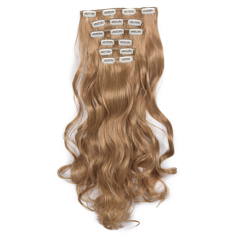 50cm 16 Card Long Curly Hair Wig Seamless Hair Extension Piece