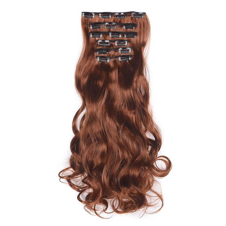 50cm 16 Card Long Curly Hair Wig Seamless Hair Extension Piece
