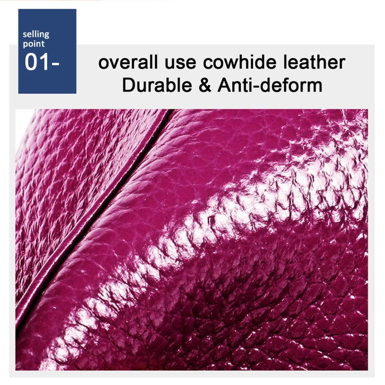 2027 Lady Leather Zipper Wallet Purse Double-pocket Little Shell Bag