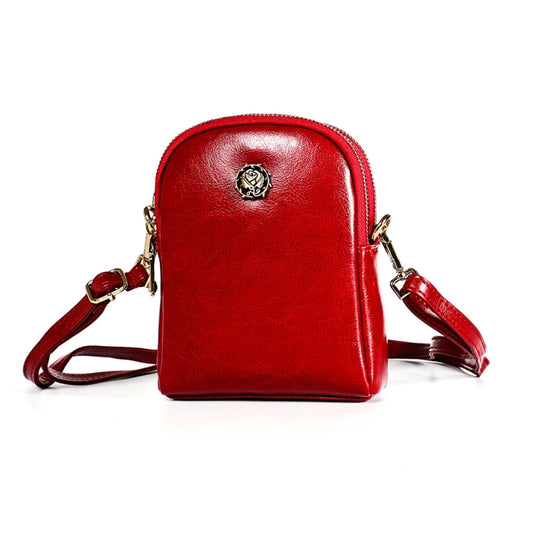 6062 Lady Retro Oil Wax Leather Shoulder Bag Small Phone bag