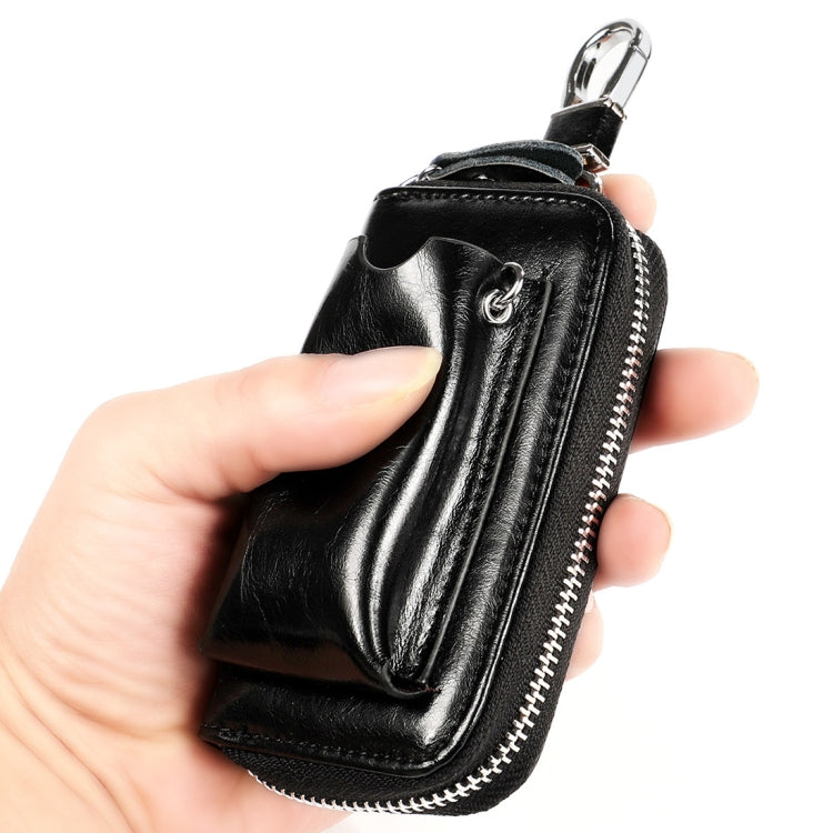 9108 Large Capacity Zipper Leather Keys Holder Bag Multi-function Wallet