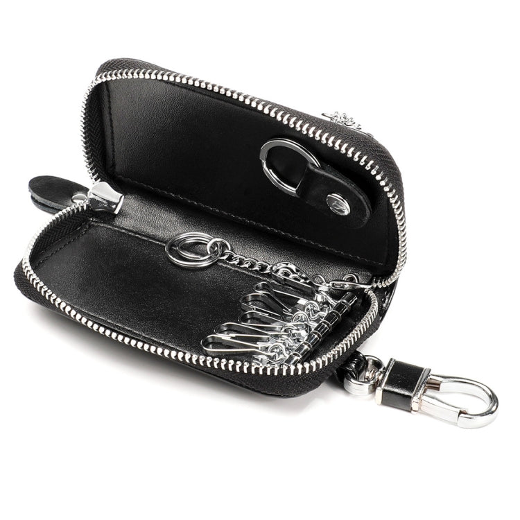 9108 Large Capacity Zipper Leather Keys Holder Bag Multi-function Wallet