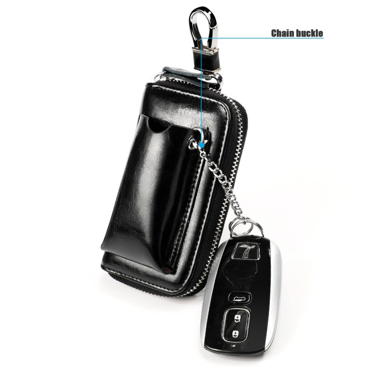 9108 Large Capacity Zipper Leather Keys Holder Bag Multi-function Wallet