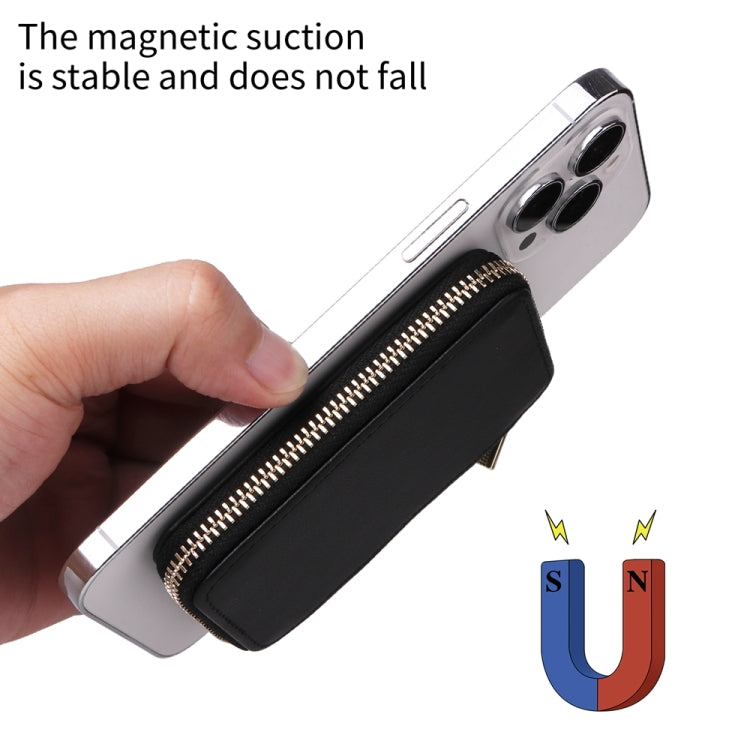 HS-005 MagSafe Magnetic Zipper Card Bag Mobile Phone Back Sticker