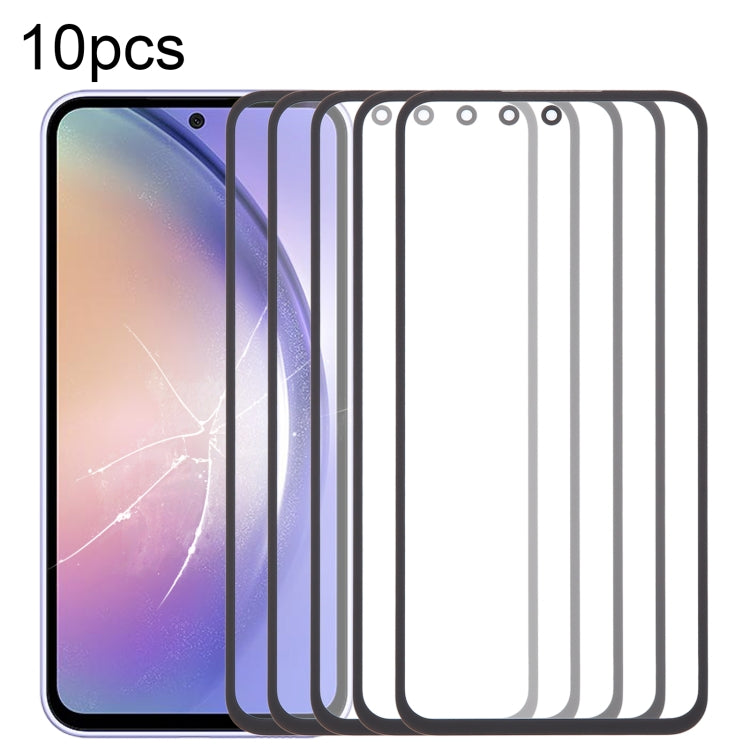 10pcs Front Screen Outer Glass Lens with OCA Optically Clear Adhesive