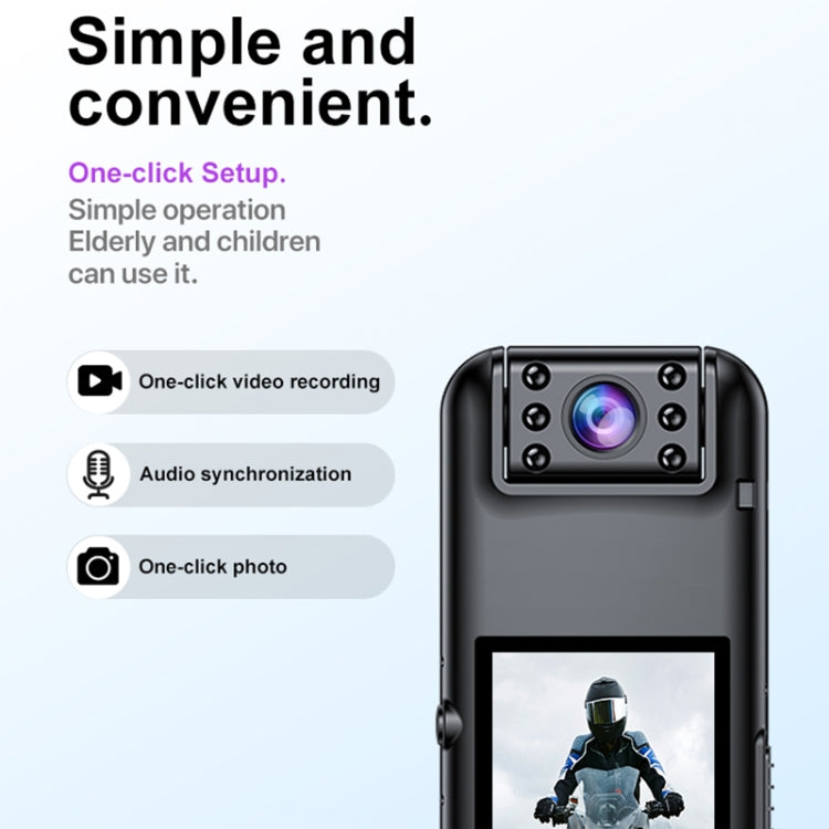 A82 IR Night Vision Rotating Lens 2K HD Video WiFi Recorder with Back Clip