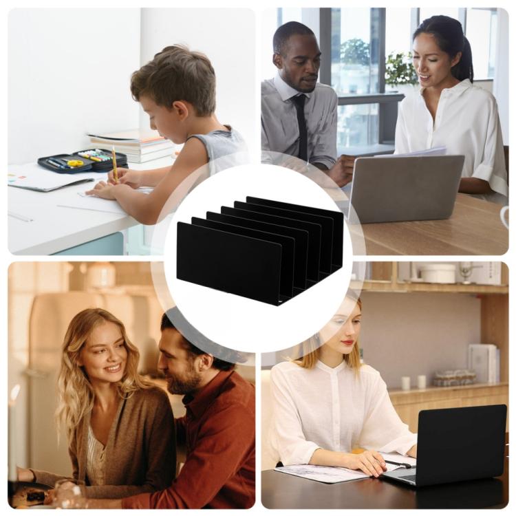 Five-grid Envelope Notepad Metal Storage Rack Mail Envelope Sorting Desktop Organizer