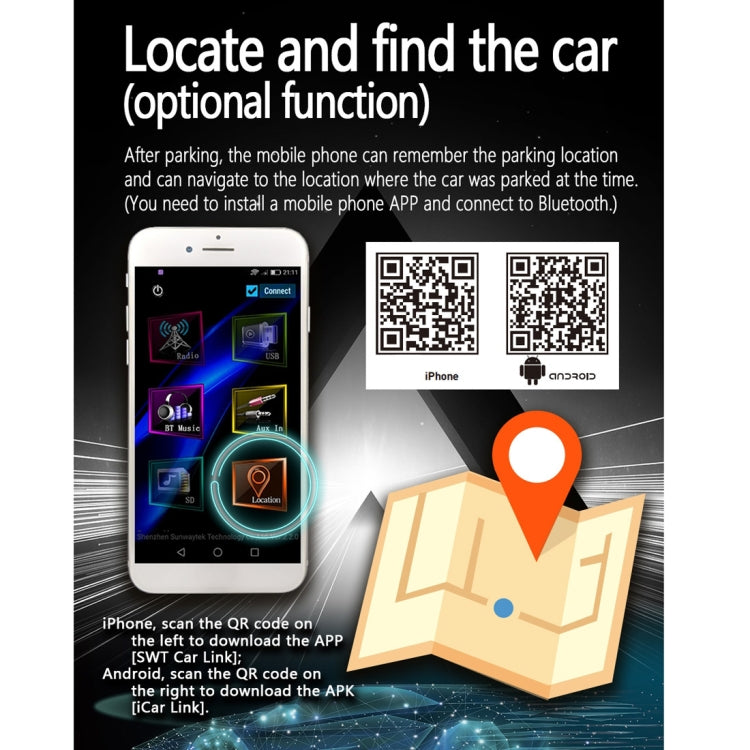 SWM-80A DC12V Car MP3 Support FM / AM & Bluetooth & Mobile Phone Voice Assistant