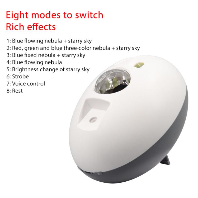 Elliptical Starry Projection Lamp Rechargeable Atmosphere Light