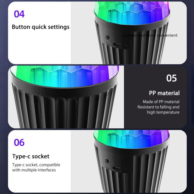 Stripe Magic Ball Light LED RGB Rotating Stage Lamp