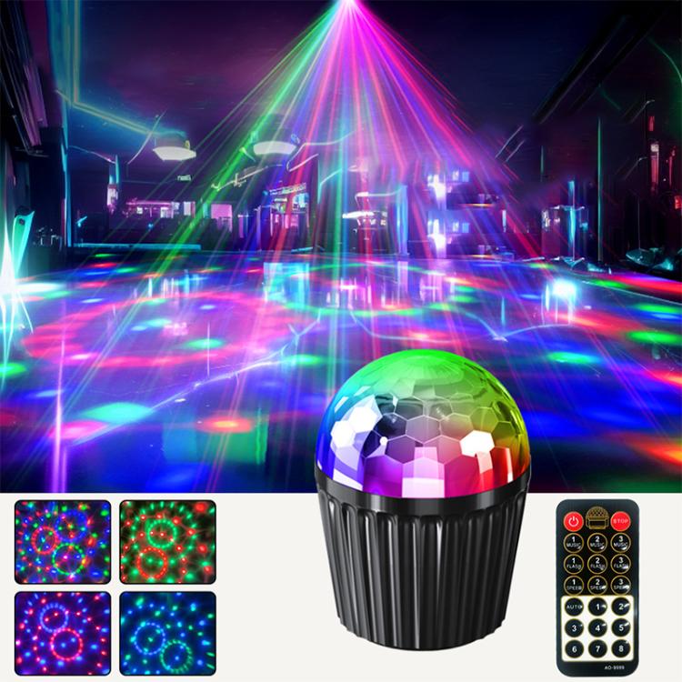 Stripe Magic Ball Light LED RGB Rotating Stage Lamp
