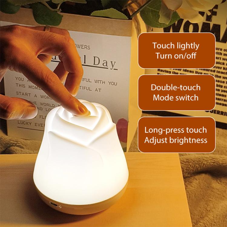 3W Rose Night Light Bedside Touch Sensor Ambient Lighting