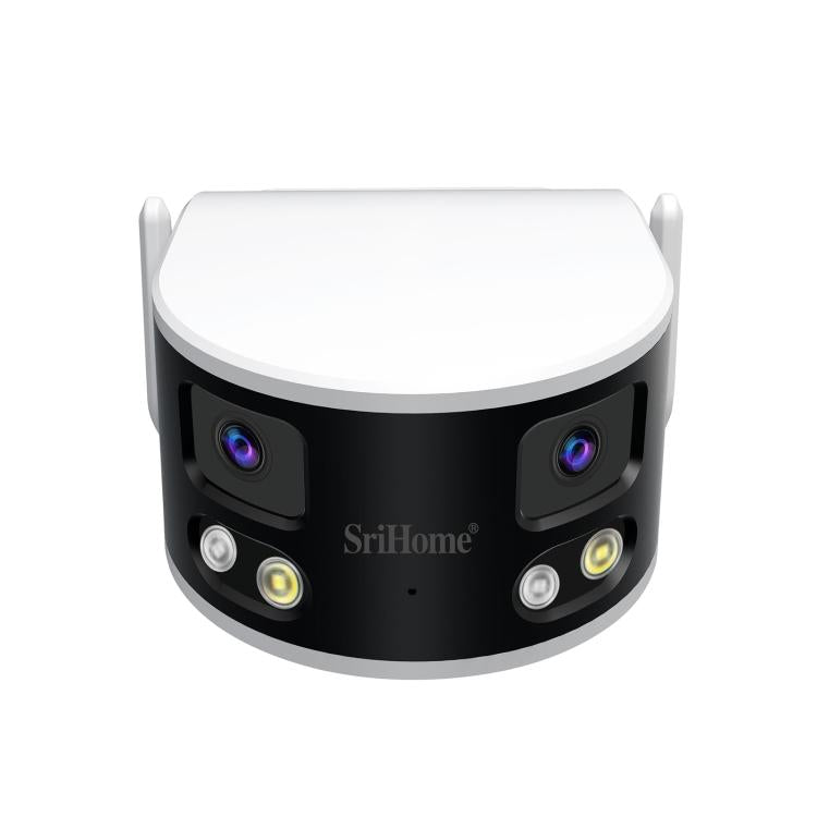 SriHome SH070 4MP Binocular Stitching Ultra-wide Angle Waterproof Camera Supports Full-color Night Vision