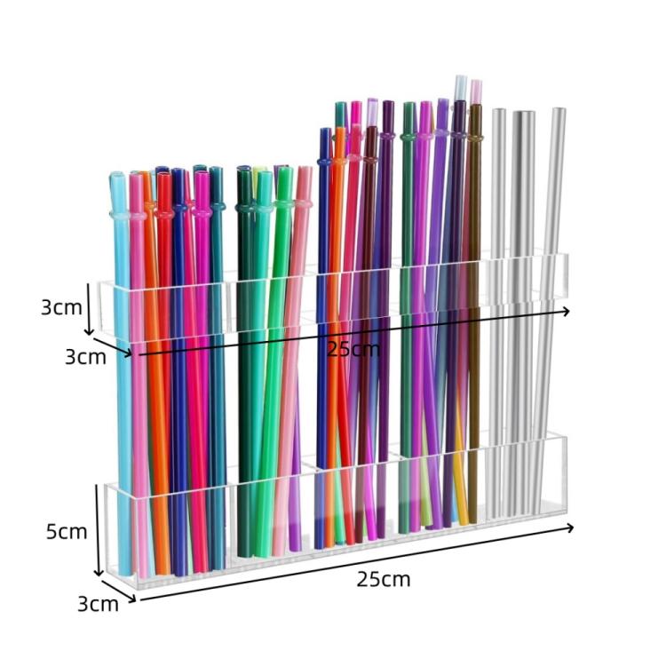 YX166 Acrylic Straw Wall Mount Bracket, with Double Sided Adhesion Stickers