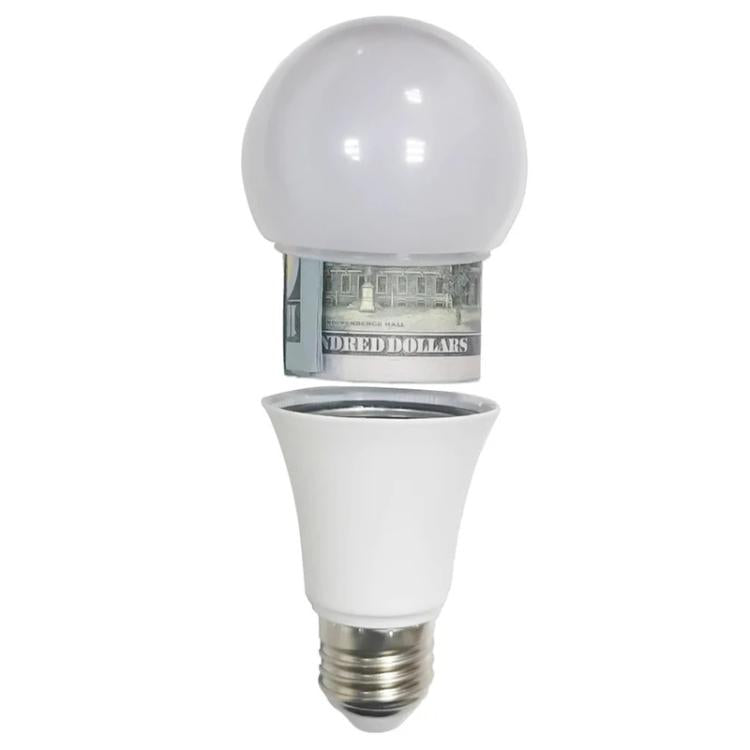 Creative Light Bulb Piggy Bank Cash Medicine Storage Box