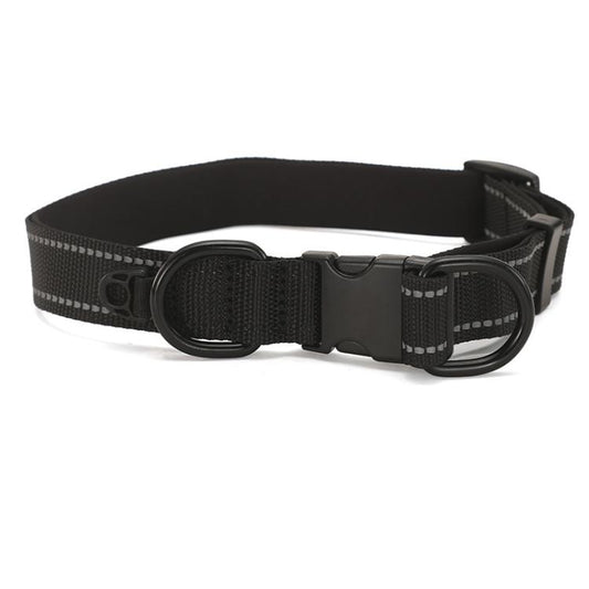 Pet Reflective Collar Waterproof Cloth Black Buckle