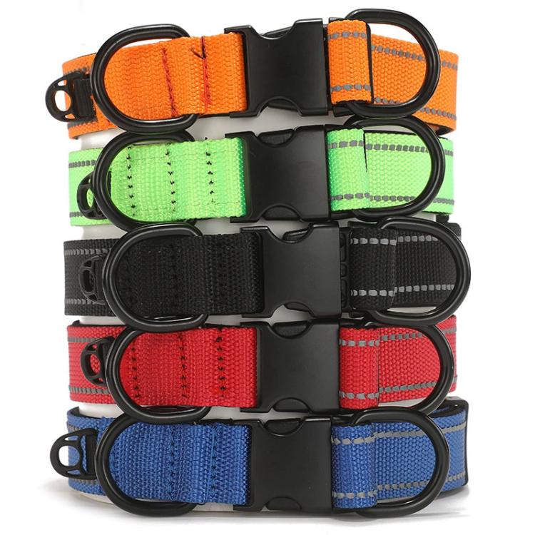 Pet Reflective Collar Waterproof Cloth Black Buckle